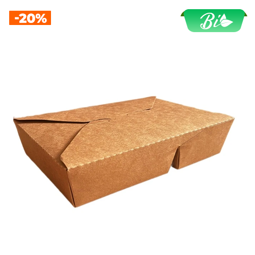 Hộp giấy 2 ngăn KRAFT 1600ml 213x150mm
